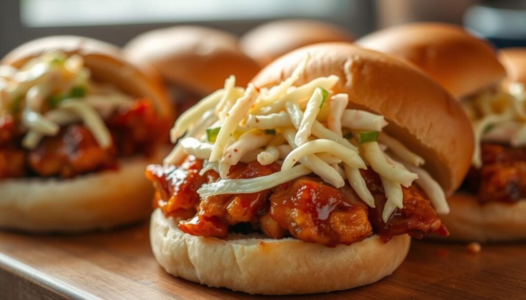 BBQ Chicken Sliders with Coleslaw BBQ Chicken Sliders with Coleslaw